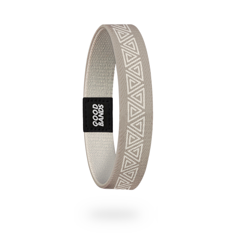 dune - elastisches Armband in beige und braun mit dezentem Sonnen Symbol